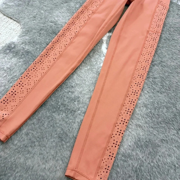 Aerie 7/8 Laser Cut Rust Leggings - Picture 7 of 15